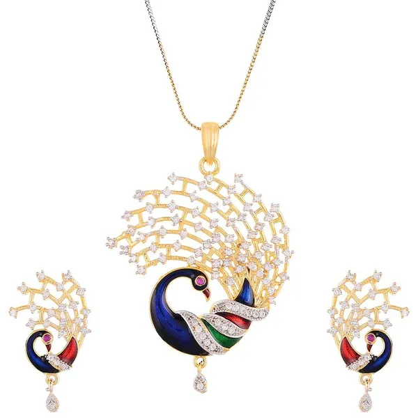 Gujju_Latest_Necklace_Pendent_Chain_With_Earrings