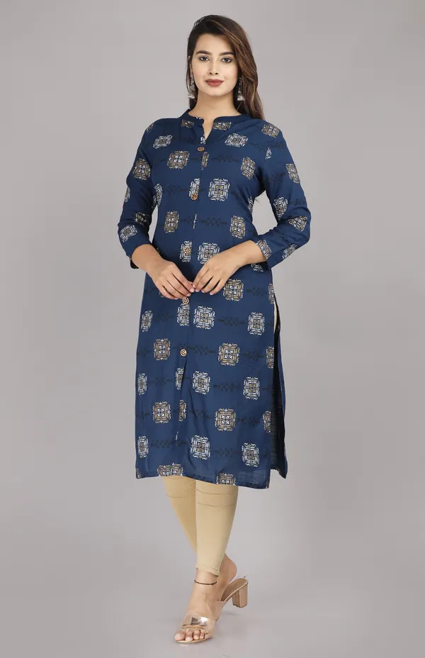 Stylish_&_Elegant___Women_Printed_A-line_Kurta_(Blue)