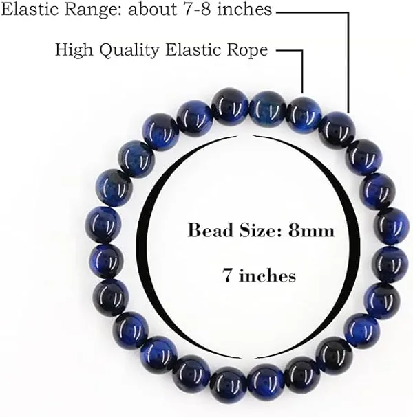Blue_Glass_Lampwork_Premium_Gemstone_Bracelet_For_Unisex