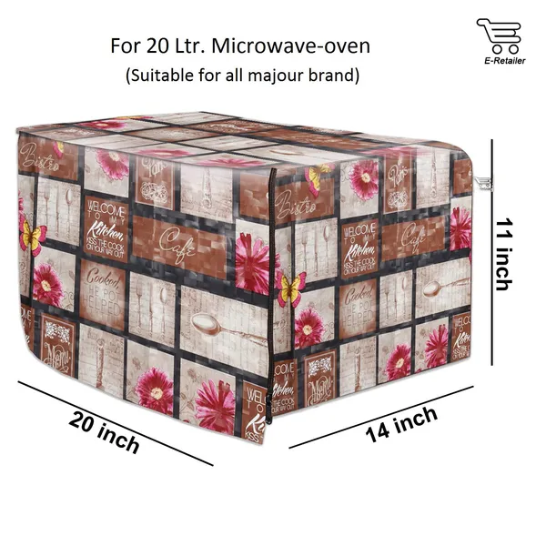 3-Layered_Full_Body_Microwave_Oven_Cover_With_Front_Zipper_Encloser_Suitable_For_20_Ltr._(Material-_PVC,_Color-_Brown,_Size-20x14x11_Inches)