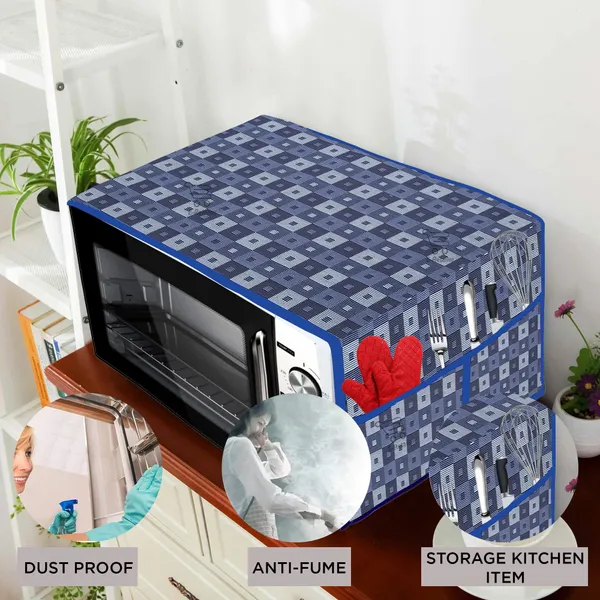 3-Layered_Microwave_Oven_Top_Cover_With_4_Utility_Pockets_(Material-Cotridge,_Color-_Blue,_Size-14x36_Inches)