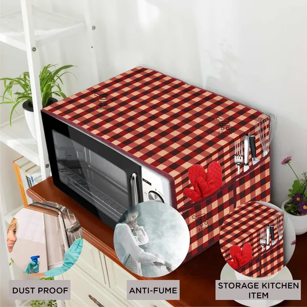 3-Layered_Microwave_Oven_Top_Cover_With_4_Utility_Pockets_(Material-Cotridge,_Color-_Red,_Size-14x36_Inches)
