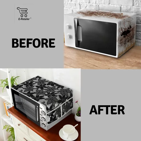 3-Layered_Microwave_Oven_Top_Cover_With_4_Utility_Pockets_(Material-Velvet,_Color-_Gray,_Size-14x36_Inches)