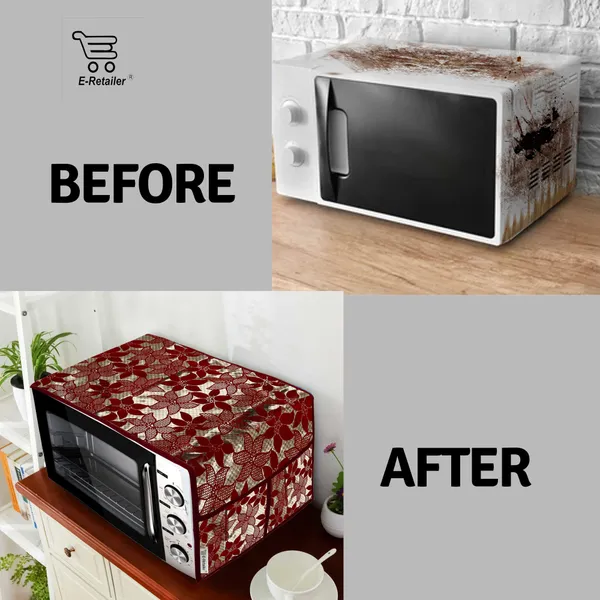 3-Layered_Microwave_Oven_Top_Cover_With_4_Utility_Pockets_(Material-Velvet,_Color-_Maroon,_Size-14x36_Inches)