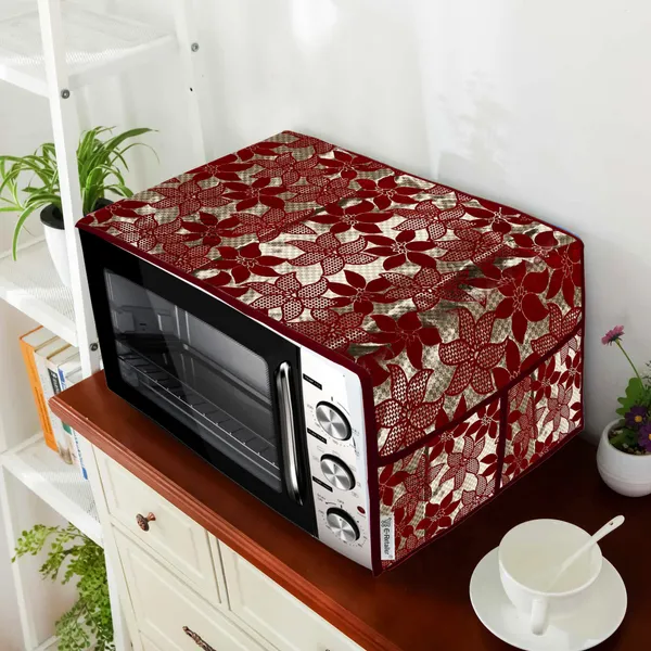 3-Layered_Microwave_Oven_Top_Cover_With_4_Utility_Pockets_(Material-Velvet,_Color-_Maroon,_Size-14x36_Inches)
