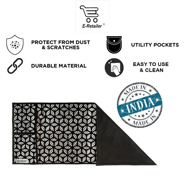 3-Layered_Microwave_Oven_Top_Cover_With_4_Utility_Pockets_(Material-Velvet,_Color-_Gray,_Size-14x36_Inches)