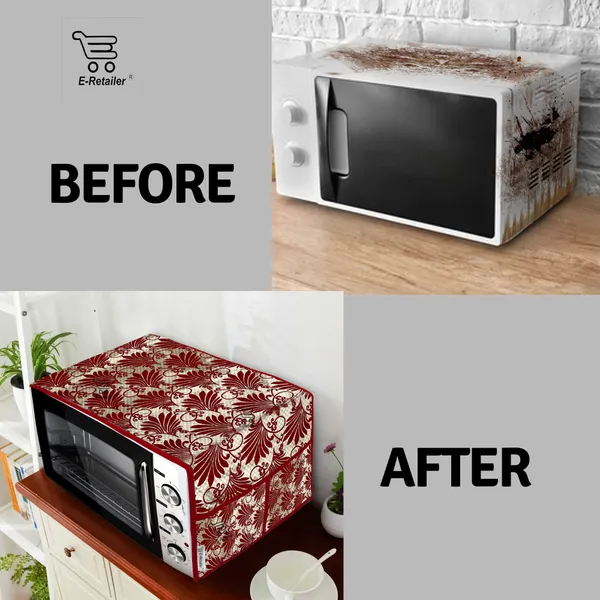 3-Layered_Microwave_Oven_Top_Cover_With_4_Utility_Pockets_(Material-Velvet,_Color-_Red,_Size-14x36_Inches)