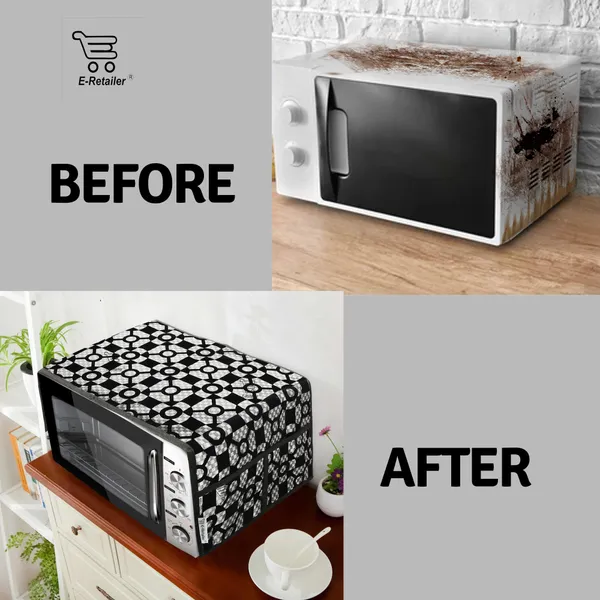 3-Layered_Microwave_Oven_Top_Cover_With_4_Utility_Pockets_(Material-Velvet,_Color-_Gray,_Size-14x36_Inches)