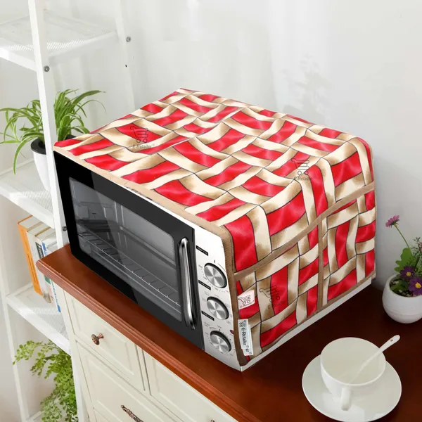 3-Layered_Microwave_Oven_Top_Cover_With_4_Utility_Pockets_(Material-Polyester,_Color-_Red,_Size-14x36_Inches)