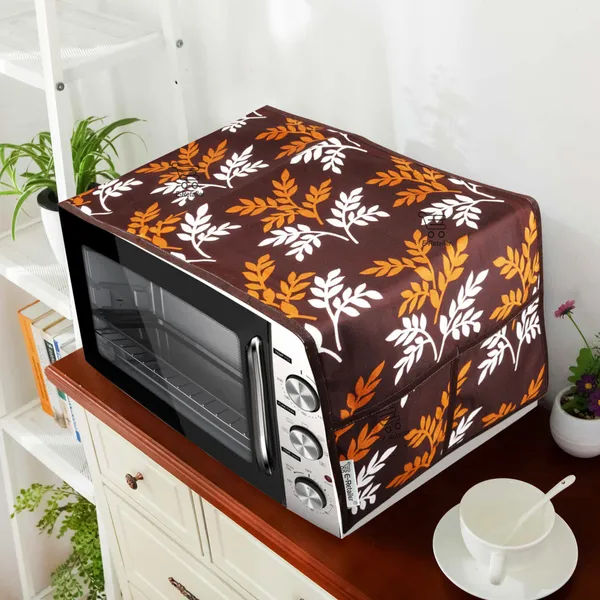 3-Layered_Microwave_Oven_Top_Cover_With_4_Utility_Pockets_(Material-Polyester,_Color-_Brown,_Size-14x36_Inches)