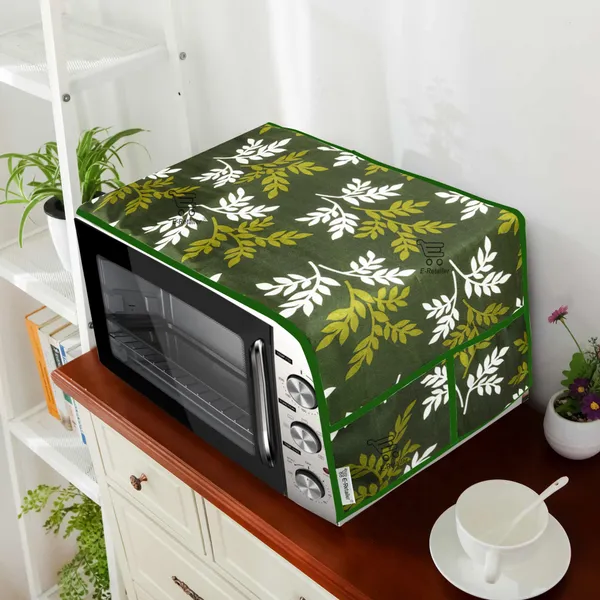 3-Layered_Microwave_Oven_Top_Cover_With_4_Utility_Pockets_(Material-Polyester,_Color-_Green,_Size-14x36_Inches)