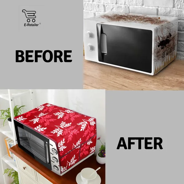 3-Layered_Microwave_Oven_Top_Cover_With_4_Utility_Pockets_(Material-Polyester,_Color-_Maroon,_Size-14x36_Inches)
