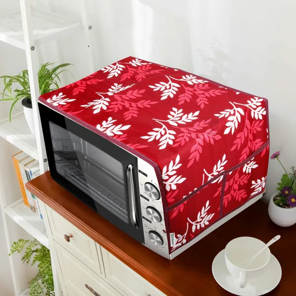 3-Layered_Microwave_Oven_Top_Cover_With_4_Utility_Pockets_(Material-Polyester,_Color-_Maroon,_Size-14x36_Inches)