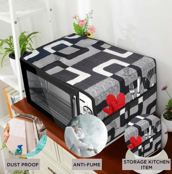 3-Layered_Microwave_Oven_Top_Cover_With_4_Utility_Pockets_(Material-Polyester,_Color-_Black,_Size-14x36_Inches)