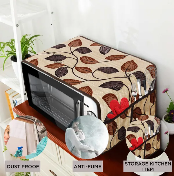 3-Layered_Microwave_Oven_Top_Cover_With_4_Utility_Pockets_(Material-Polyester,_Color-_Brown,_Size-14x36_Inches)