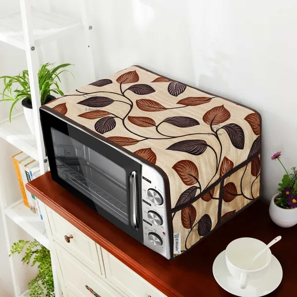 3-Layered_Microwave_Oven_Top_Cover_With_4_Utility_Pockets_(Material-Polyester,_Color-_Brown,_Size-14x36_Inches)