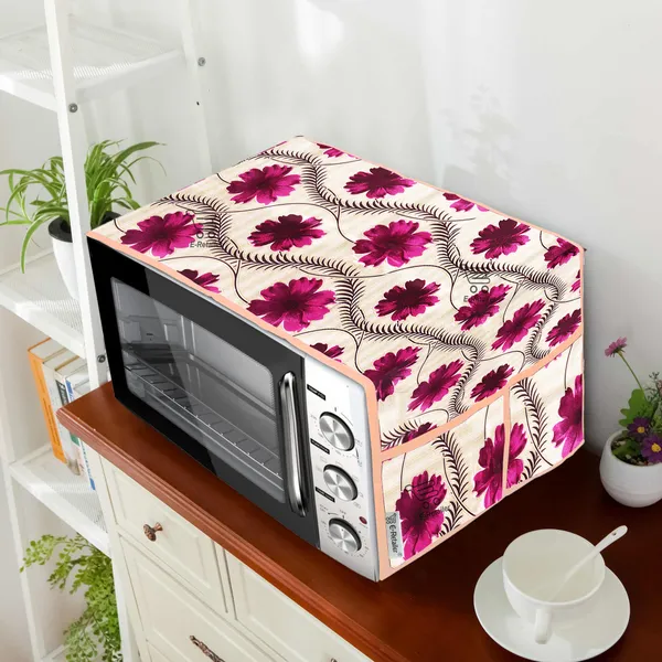 3-Layered_Microwave_Oven_Top_Cover_With_4_Utility_Pockets_(Material-Polyester,_Color-_Red,_Size-14x36_Inches)