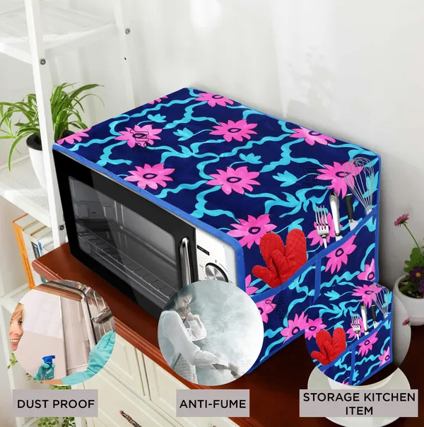 6_Pcs_Of_Cover_Appliances_Cover_Combo_Set_of_(1_Pc._Fridge_Top_Cover_+_1_Pc._Fridge_Handle_Cover_+_6_Pcs._Fridge_Mat_+_1_Pc._Wall_Hanging_Storage_Organizer)
