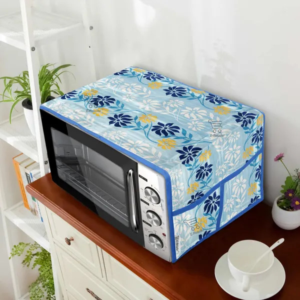 3-Layered_Microwave_Oven_Top_Cover_With_4_Utility_Pockets_(Material-Polyester,_Color-_Blue,_Size-14x36_Inches)