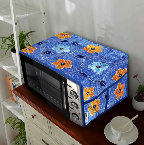 3-Layered_Microwave_Oven_Top_Cover_With_4_Utility_Pockets_(Material-Polyester,_Color-_Blue,_Size-14x36_Inches)
