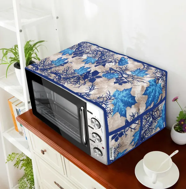 3-Layered_Microwave_Oven_Top_Cover_With_4_Utility_Pockets_(Material-Polyester,_Color-_Blue,_Size-14x36_Inches)