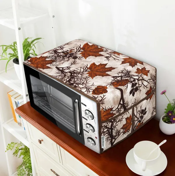 3-Layered_Microwave_Oven_Top_Cover_With_4_Utility_Pockets_(Material-Polyester,_Color-_Brown,_Size-14x36_Inches)