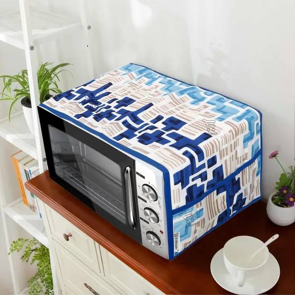 3-Layered_Microwave_Oven_Top_Cover_With_4_Utility_Pockets_(Material-Polyester,_Color-_Blue,_Size-14x36_Inches)