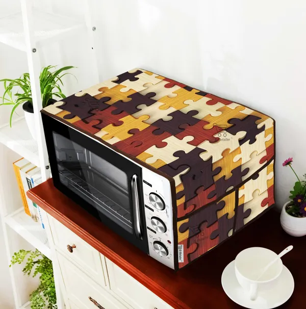 3-Layered_Microwave_Oven_Top_Cover_With_4_Utility_Pockets_(Material-Polyester,_Color-Yellow,_Size-14x36_Inches)