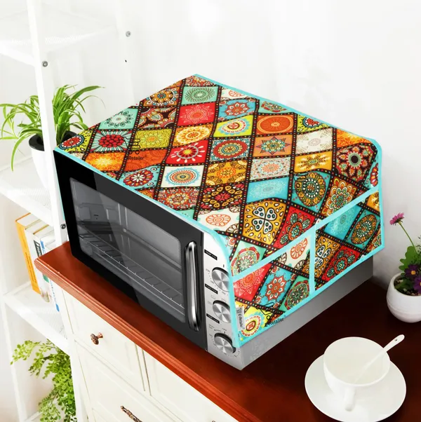 3-Layered_Microwave_Oven_Top_Cover_With_4_Utility_Pockets_(Material-Polyester,_Color-Multi,_Size-14x36_Inches)