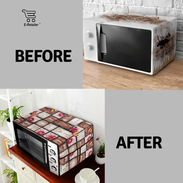 6_Pcs_Of_Cover_Appliances_Cover_Combo_Set_of_(1_Pc._Fridge_Top_Cover_+_2_Pcs._Fridge_Handle_Cover_+_1_Pc._Microwave_Oven_Cover_+_6_Pcs._Fridge_Mat_+_1_Pc._Wall_Hanging_Storage_Organizer)
