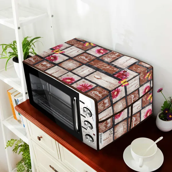 6_Pcs_Of_Cover_Appliances_Cover_Combo_Set_of_(1_Pc._Fridge_Top_Cover_+_2_Pcs._Fridge_Handle_Cover_+_1_Pc._Microwave_Oven_Cover_+_6_Pcs._Fridge_Mat_+_1_Pc._Wall_Hanging_Storage_Organizer)