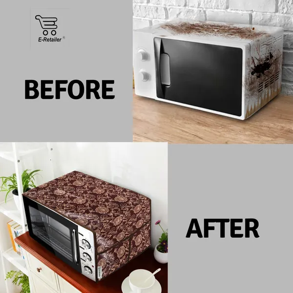 3-Layered_Microwave_Oven_Top_Cover_With_4_Utility_Pockets_(Material-PVC,_Color-_Brown,_Size-14x36_Inches)