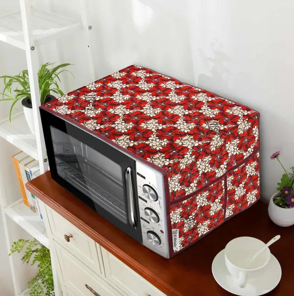 3-Layered_Microwave_Oven_Top_Cover_With_4_Utility_Pockets_(Material-PVC,_Color-_Red,_Size-14x36_Inches)