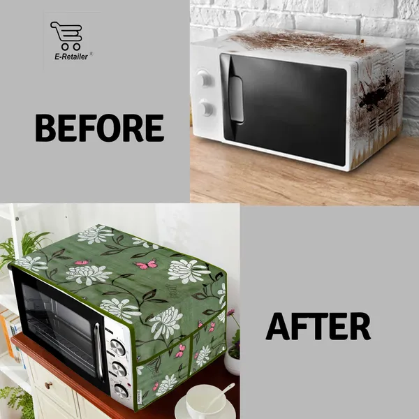 3-Layered_Microwave_Oven_Top_Cover_With_4_Utility_Pockets_(Material-PVC,_Color-_Green,_Size-14x36_Inches)
