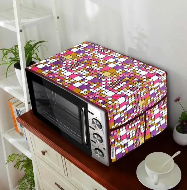 3-Layered_Microwave_Oven_Top_Cover_With_4_Utility_Pockets_(Material-PVC,_Color-_Pink,_Size-14x36_Inches)
