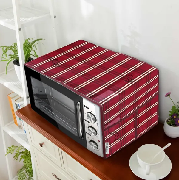 3-Layered_Microwave_Oven_Top_Cover_With_4_Utility_Pockets_(Material-PVC,_Color-_Red,_Size-14x36_Inches)