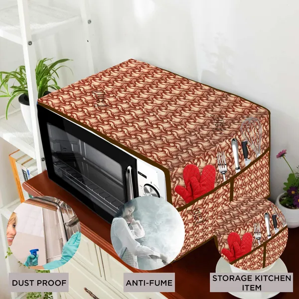 3-Layered_Microwave_Oven_Top_Cover_With_4_Utility_Pockets_(Material-PVC,_Color-_Brown,_Size-14x36_Inches)