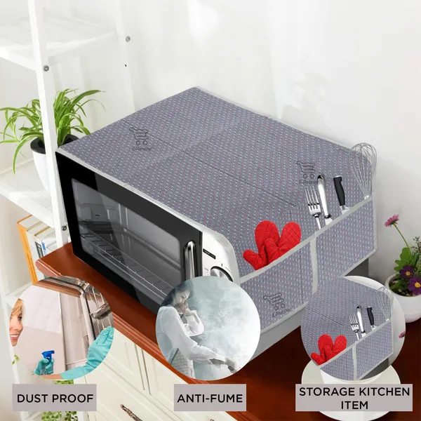 3-Layered_Microwave_Oven_Top_Cover_With_4_Utility_Pockets_(Material-Polyester,_Color-_Gray,_Size-14x36_Inches)