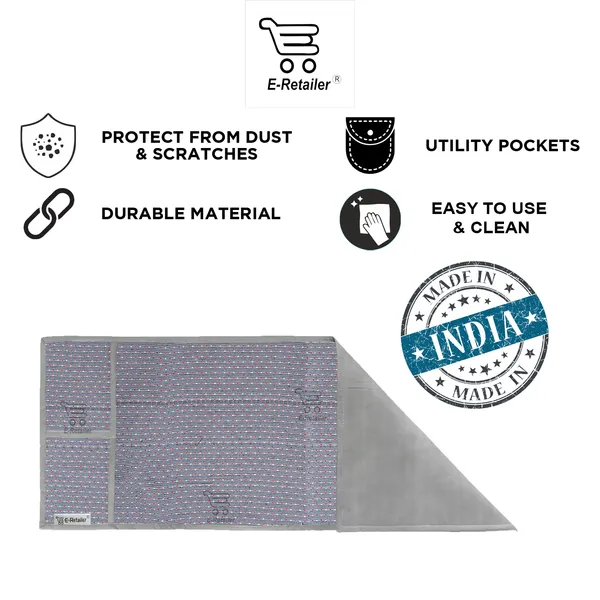 3-Layered_Microwave_Oven_Top_Cover_With_4_Utility_Pockets_(Material-Polyester,_Color-_Gray,_Size-14x36_Inches)