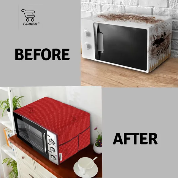 3-Layered_Microwave_Oven_Top_Cover_With_4_Utility_Pockets_(Material-Polyester,_Color-_Red,_Size-14x36_Inches)
