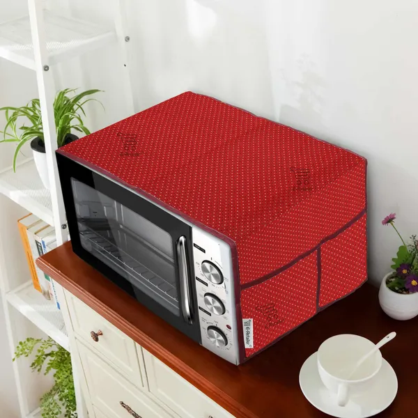3-Layered_Microwave_Oven_Top_Cover_With_4_Utility_Pockets_(Material-Polyester,_Color-_Red,_Size-14x36_Inches)