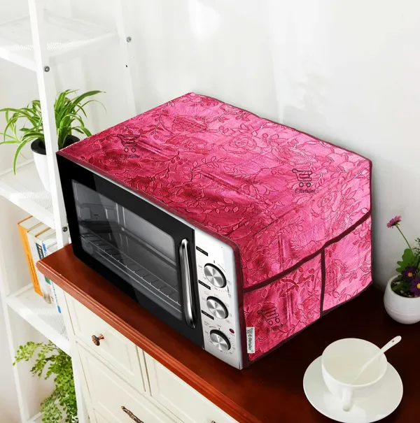 2-Layered_Microwave_Oven_Top_Cover_With_4_Utility_Pockets_(Material-Rexine,_Color-_Red,_Size-14x36_Inches)