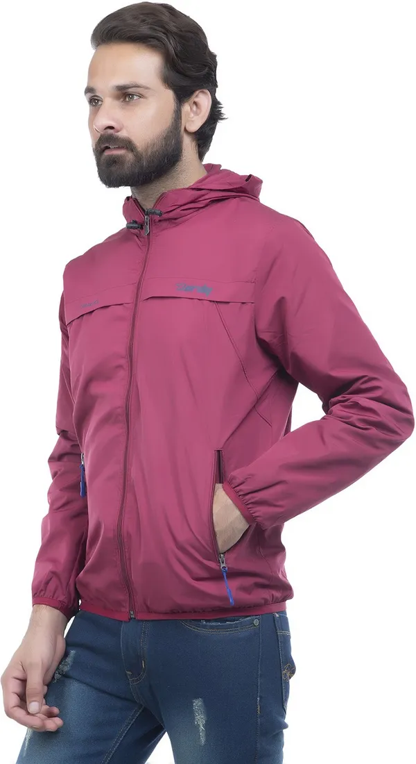 Maroon_Polyester_Windcheater_for_Men_|_Casual_Wear
