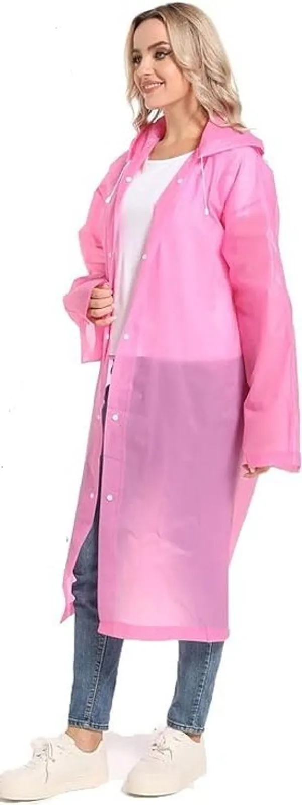 Women's_fancy_blue,yellow,pink_pvc_raincoat