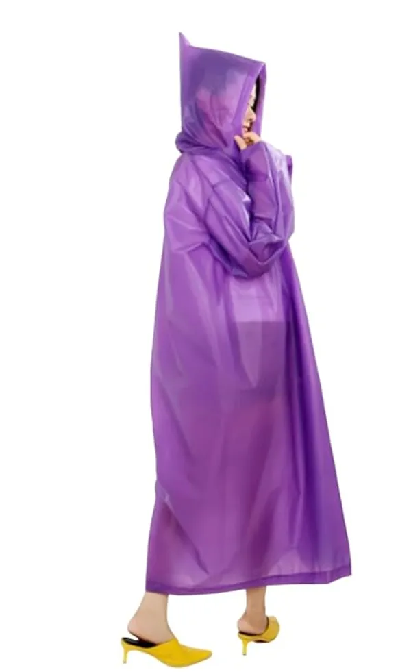 Women's_fancy_purple,_black,white_pvc_raincoat