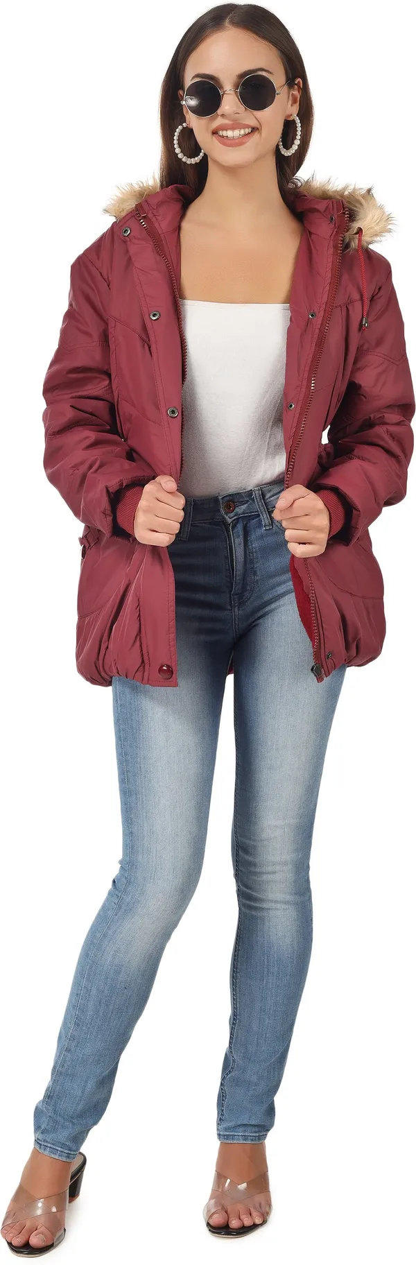Maroon_Polyester_Jacket_for_Women_|_Casual_Wear