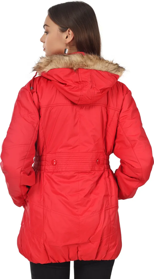 Red__Polyester_Jacket_for_Women_|_Casual_Wear
