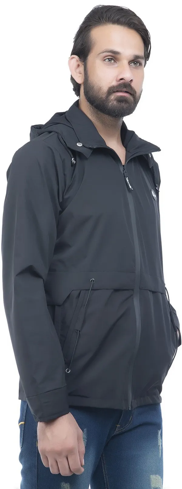 Black__Polyester_Jacket_for_Men_|_Casual_Wear