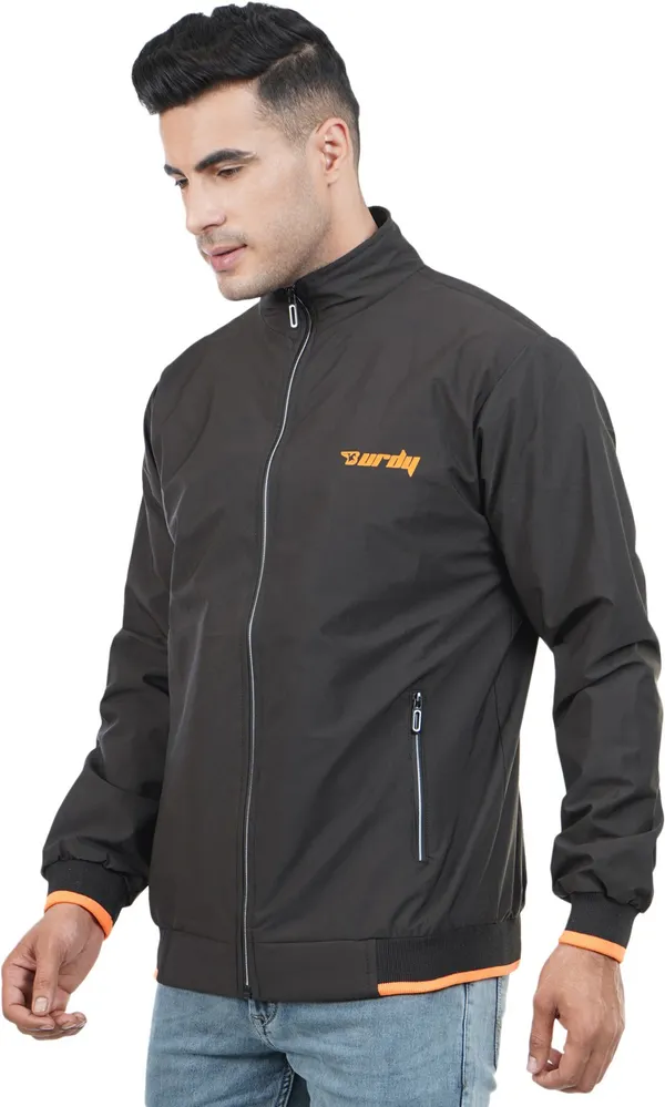 Black__Polyester_Jacket_for_Men_|_Casual_Wear