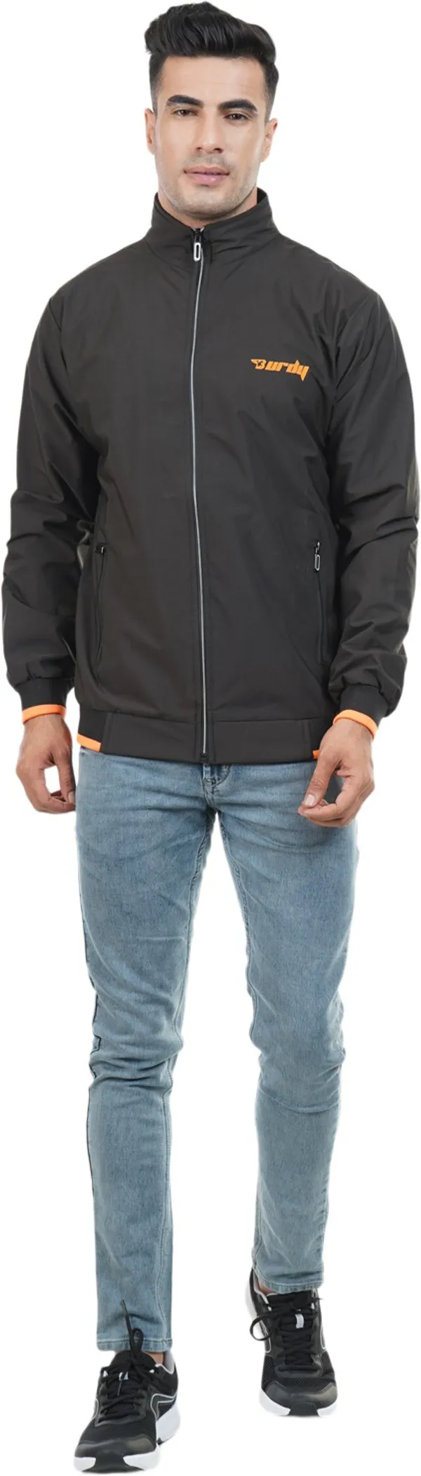 Black__Polyester_Jacket_for_Men_|_Casual_Wear